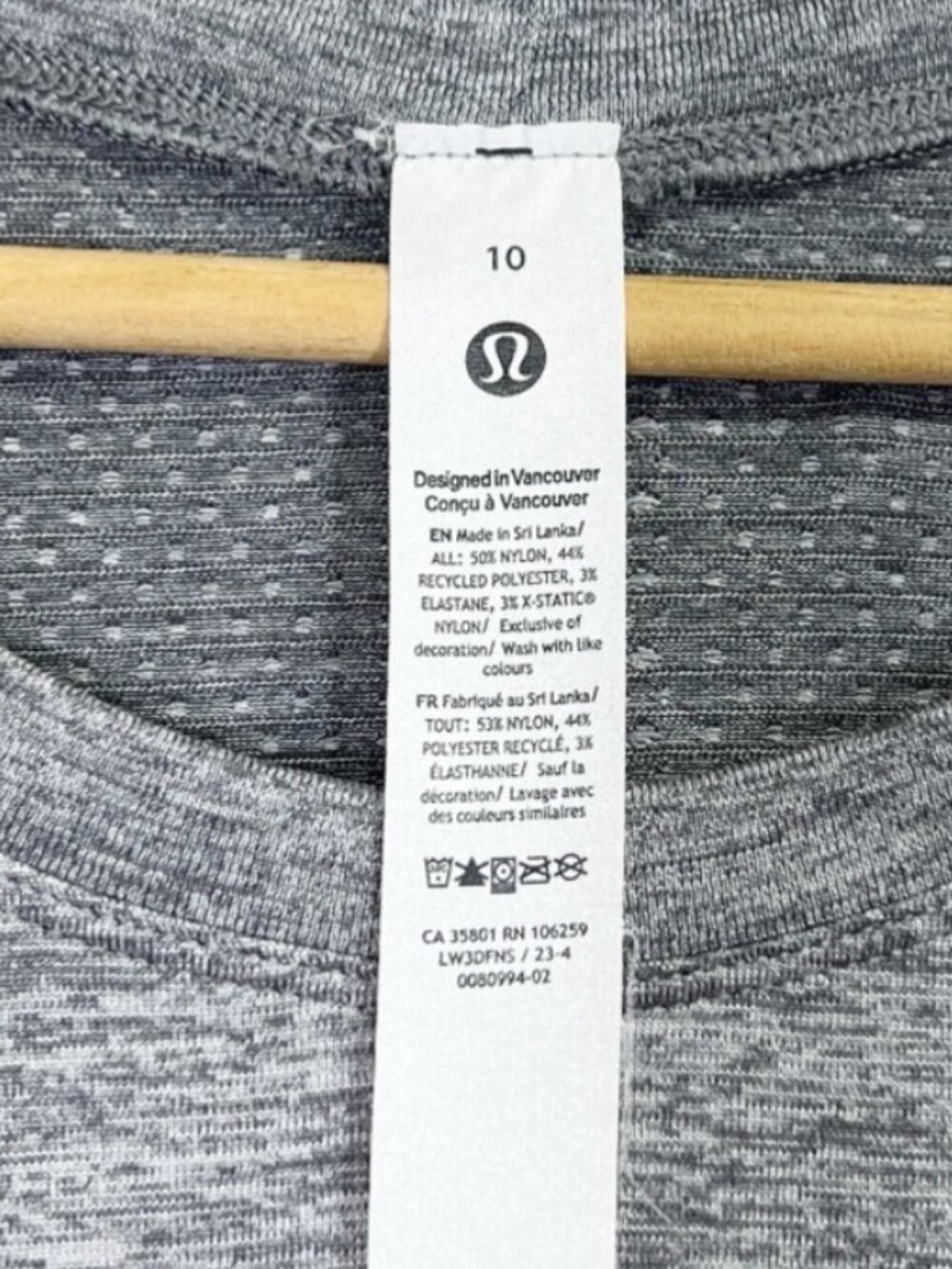 Lululemon Swiftly Tech Short Sleeve 2.0 Slate / White - Picture 6 of 8